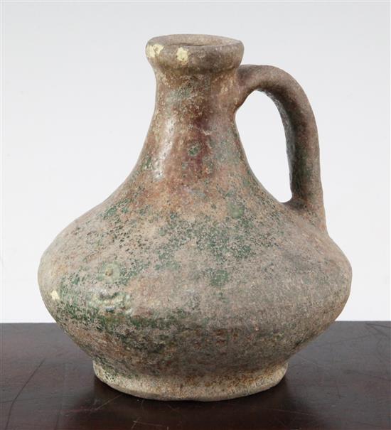 A Gallo-Roman terracotta flagon, c. 1st century A.D., 15cm